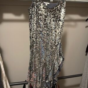 bar III sequin silver dress